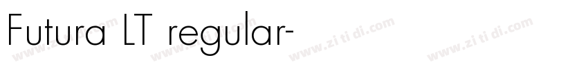 Futura LT regular字体转换